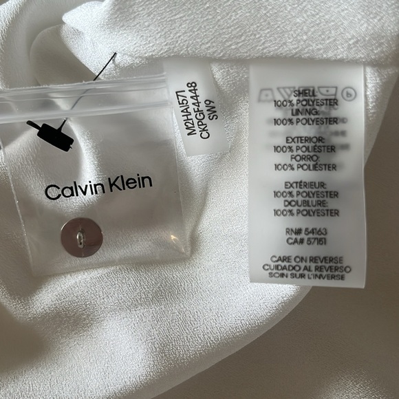 Calvin Klein NEW M white long sleeve blouse - Picture 10 of 10
